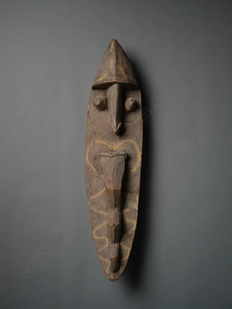 Papua New Guinea wood/oche mask, Image 1++